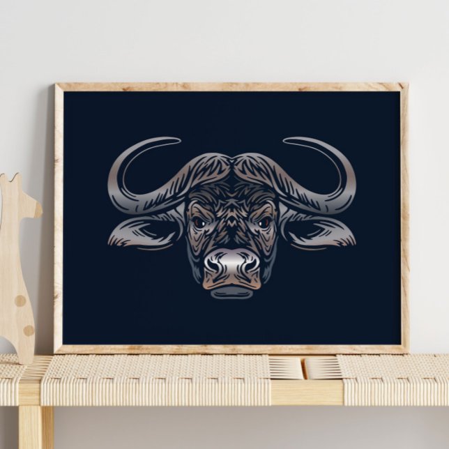 Impresión de búfalos africanos | Impresión de búfa (Subido por el creador)