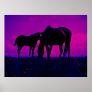 Impresión de caballo y arte filoso