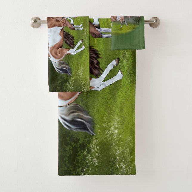 Impresión de caballos Buckskin Tobiano Paint (In situ)