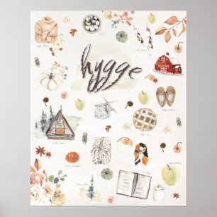 Impresión de caída de Hygge otoño octubre