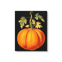 Impresión de calabaza de vintage