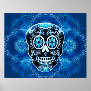 Impresión de Calavera Azul
