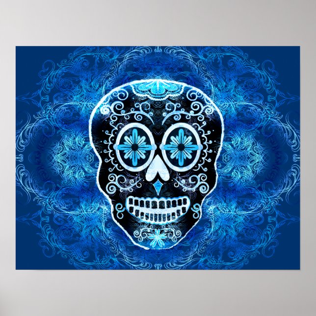 Impresión de Calavera Azul (Frente)