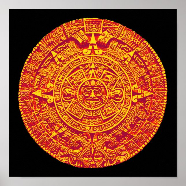 Impresión de calendario maya/azteca (Frente)