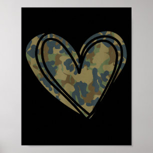Impresión de camuflaje corazón día de San Valentín