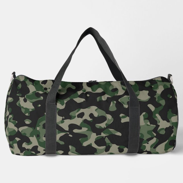 Impresión de camuflaje Cortar Sew Bolsa Duffel Gra (Anverso)