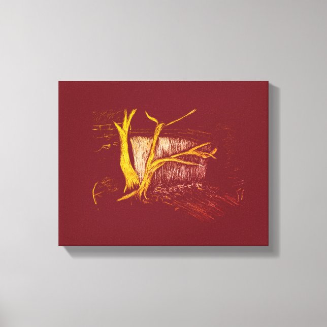 Impresión de canchas de cascada de oro blanco (Anverso)