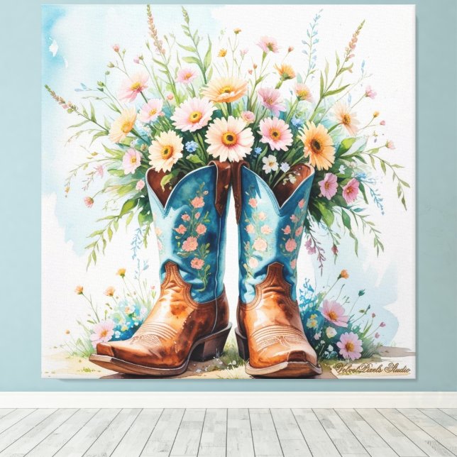 Impresión de canoas de Bouquet para chicas | Arte  (Insitu (piso de madera))
