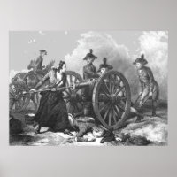 Impresión de cañón de tambor para la guerra revolu