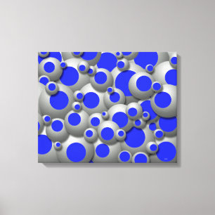 Impresión de canvas azules de burbujas