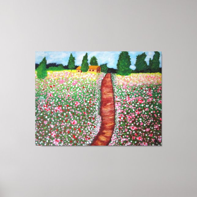 IMPRESIÓN DE CANVAS DE CAMPO DE FLORES (Anverso)