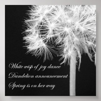 Impresión de canvas de Dandelion Haiku