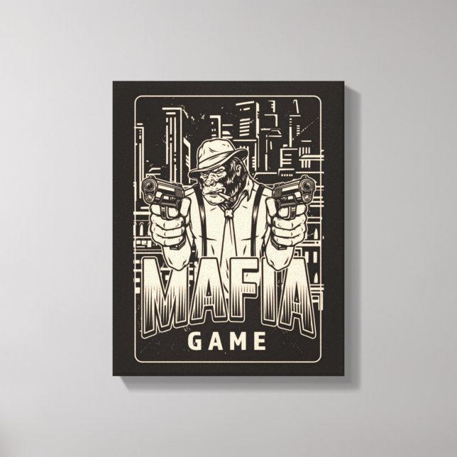 Impresión de canvas de juegos de mafia (Anverso)