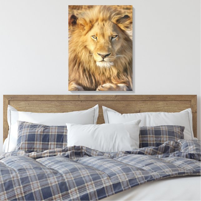 IMPRESIÓN DE CANVAS DE LION HOMBRE (Insitu(Dormitorio))