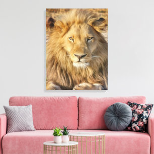 IMPRESIÓN DE CANVAS DE LION HOMBRE