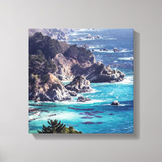 Impresión de canvas de mar en la costa escarpada