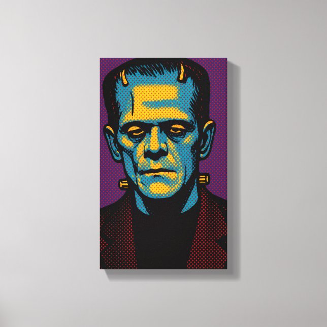 Impresión de canvas de Pop Art Frankenstein (Anverso)