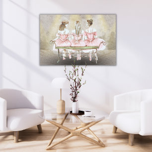 Impresión de canvas de trío de ballet (varios tama