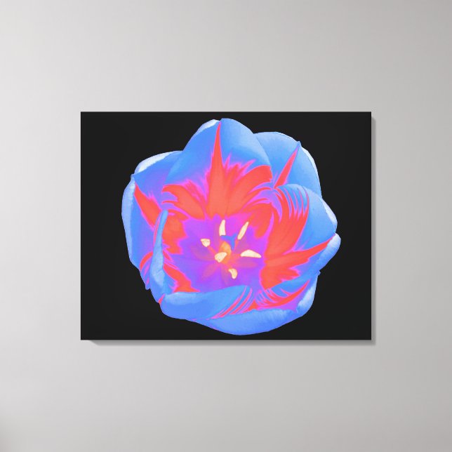 Impresión de canvas de tulipán fluorescente (Anverso)