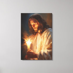 Impresión de canvas de velas de Jesús