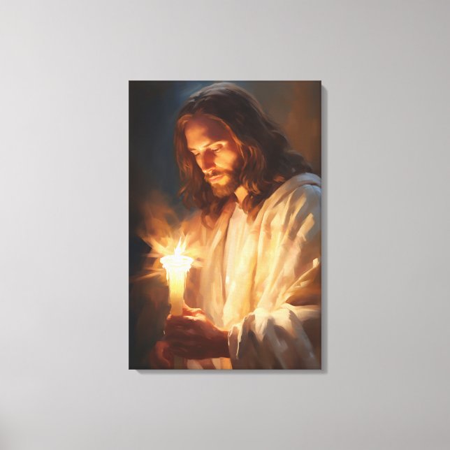 Impresión de canvas de velas de Jesús (Anverso)