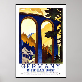 Impresión de cartel antiguo Bosque Negro Alemania