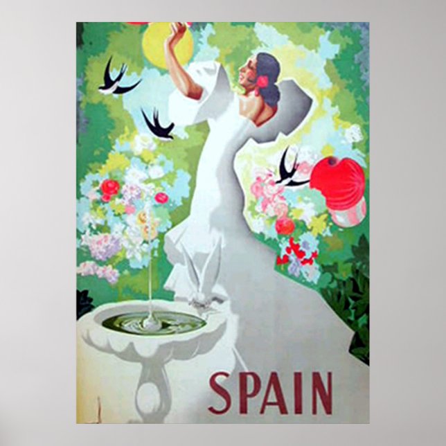 Impresión de cartel antiguo de España (Frente)