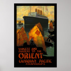 Impresión de cartel antiguo Orient SteamShip