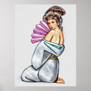 Impresión de cartel de Geisha