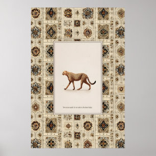 Impresión de cartel de guepardo Arte de pared de v