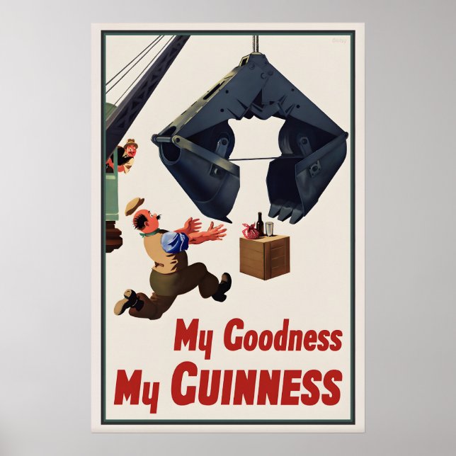 Impresión de cartel de Guinness John Gilroy Vintag (Frente)