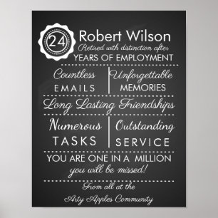 Impresión de cartel de jubilación personalizado   