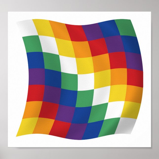 Impresión de cartel de la bandera de Aymara (Frente)
