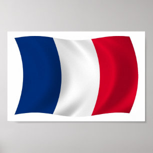 Impresión de cartel de la bandera de Francia