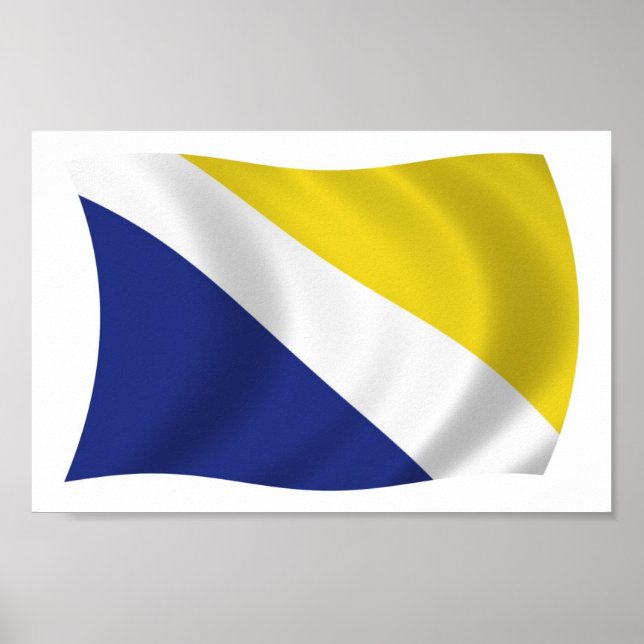 Impresión de cartel de la bandera de Georgia (Frente)