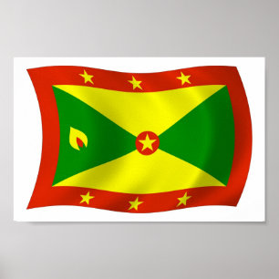Impresión de cartel de la bandera de Granada