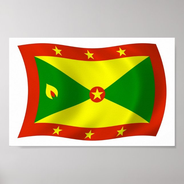 Impresión de cartel de la bandera de Granada (Frente)