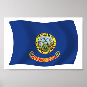 Impresión de cartel de la bandera de Idaho