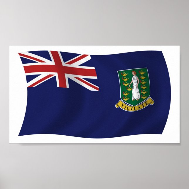 Impresión de cartel de la bandera de las Islas Vír (Frente)
