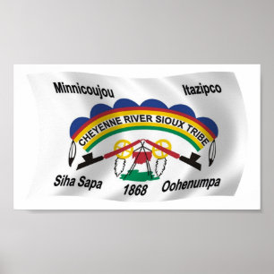 Impresión de cartel de la bandera de los sioux del