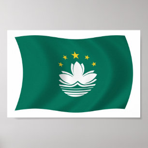 Impresión de cartel de la bandera de Macao