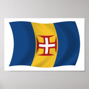 Impresión de cartel de la bandera de Madeira