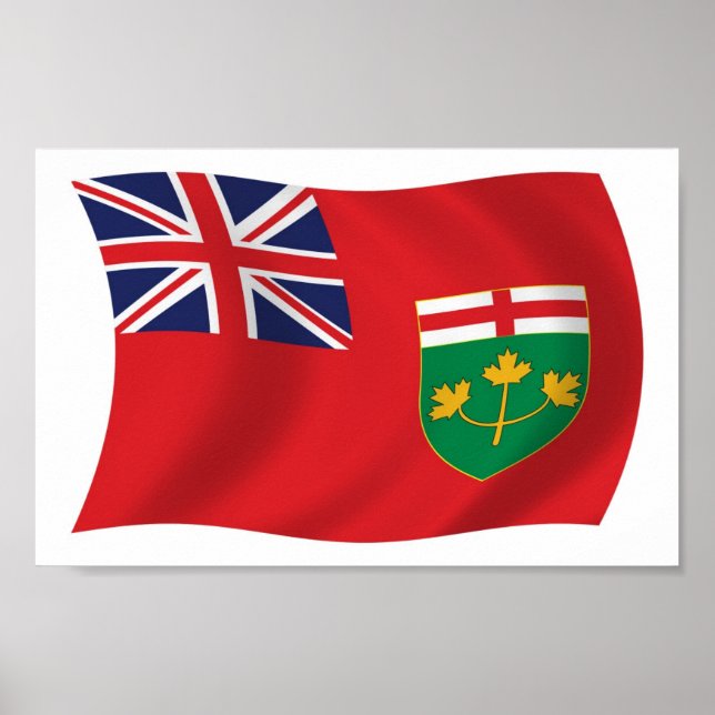 Impresión de cartel de la bandera de Ontario (Frente)