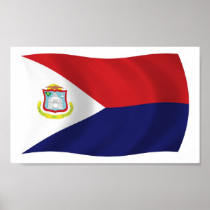 Impresión de cartel de la bandera de Sint Maarten
