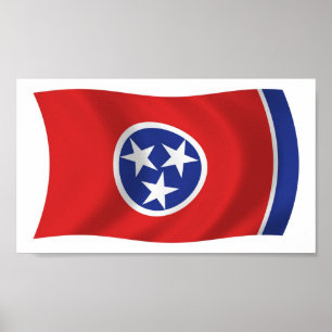 Impresión de cartel de la bandera de Tennessee