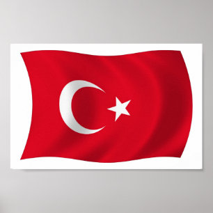 Impresión de cartel de la bandera de Turquía