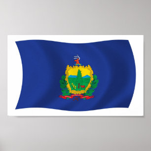 Impresión de cartel de la bandera de Vermont