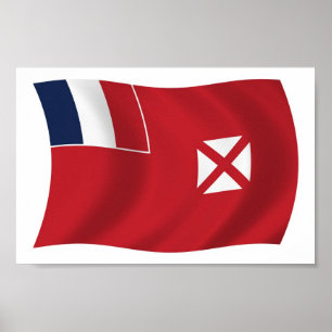 Impresión de cartel de la bandera de Wallis y Futu