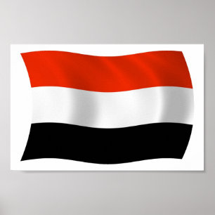 Impresión de cartel de la bandera de Yemen