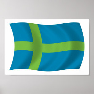 Impresión de cartel de la bandera del pueblo vótic